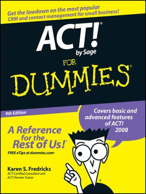 cover image of ACT! by Sage For Dummies
